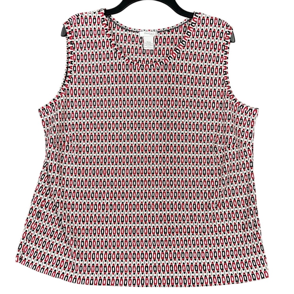 DressBarn Blouse Sleeveless Top Size‎ 18/20 Office Career Vintage Y2K Retro Mod